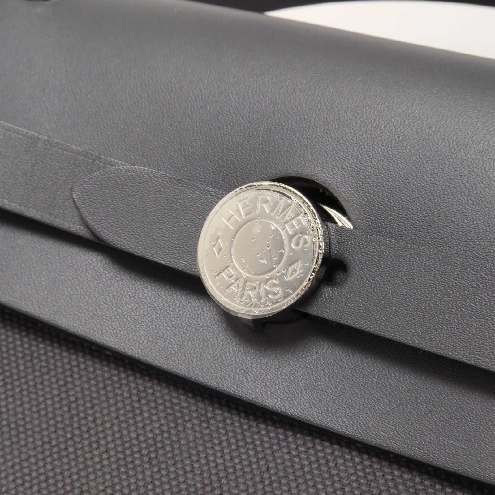HERMES 帆布Herbag PM手挽肩背兩用袋Ardoise