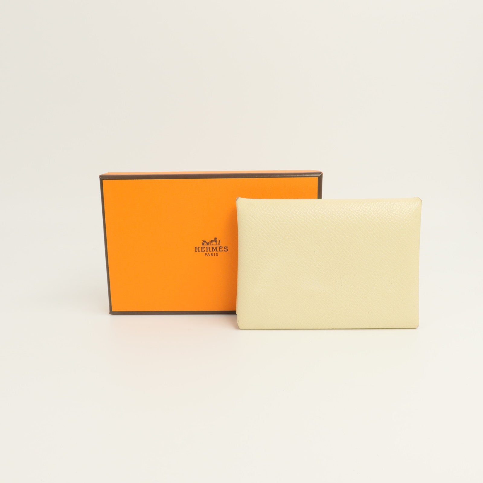 HERMES Epsom皮革Calvi Duo卡片套Nata