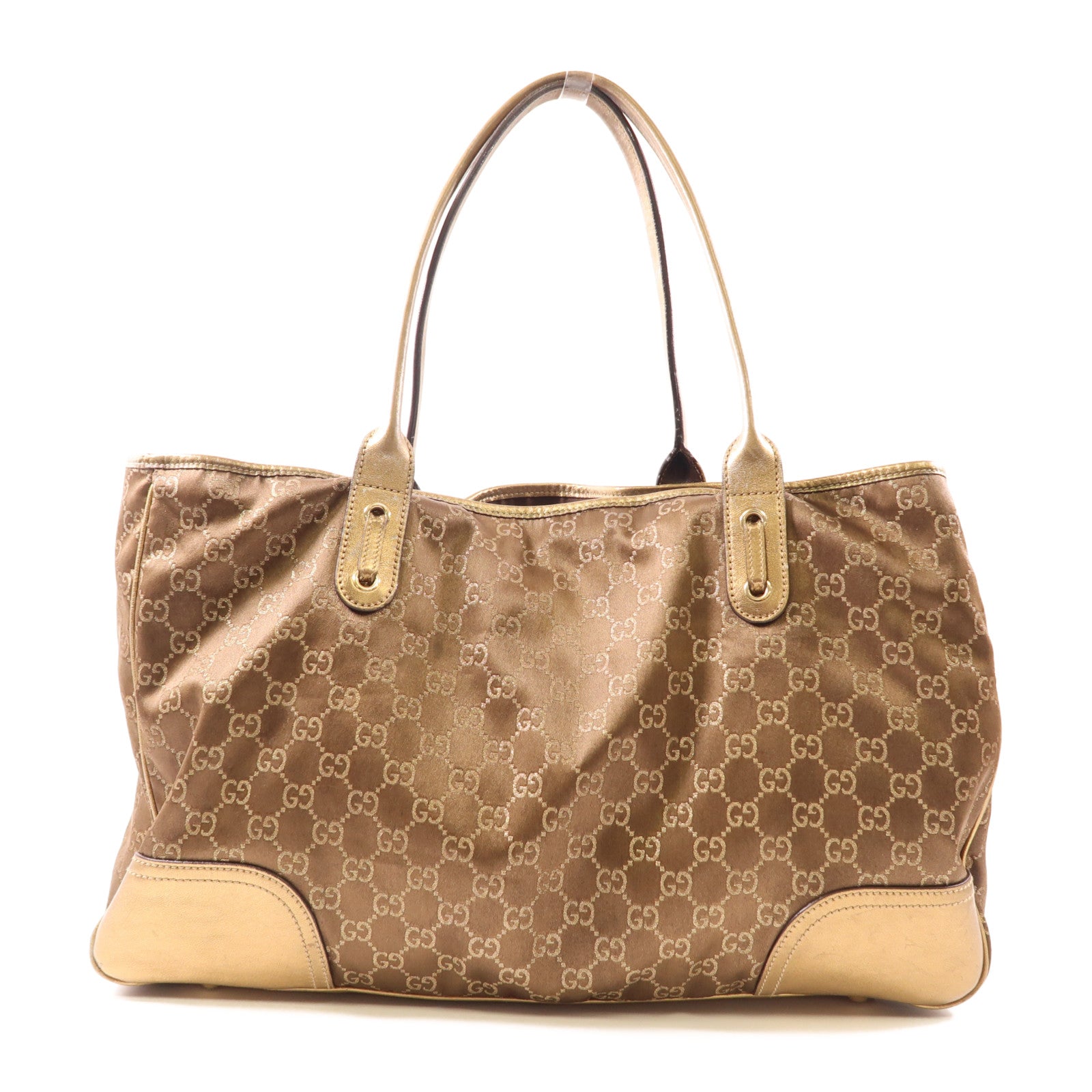 GUCCI 帆布Tote Bag金扣手挽袋