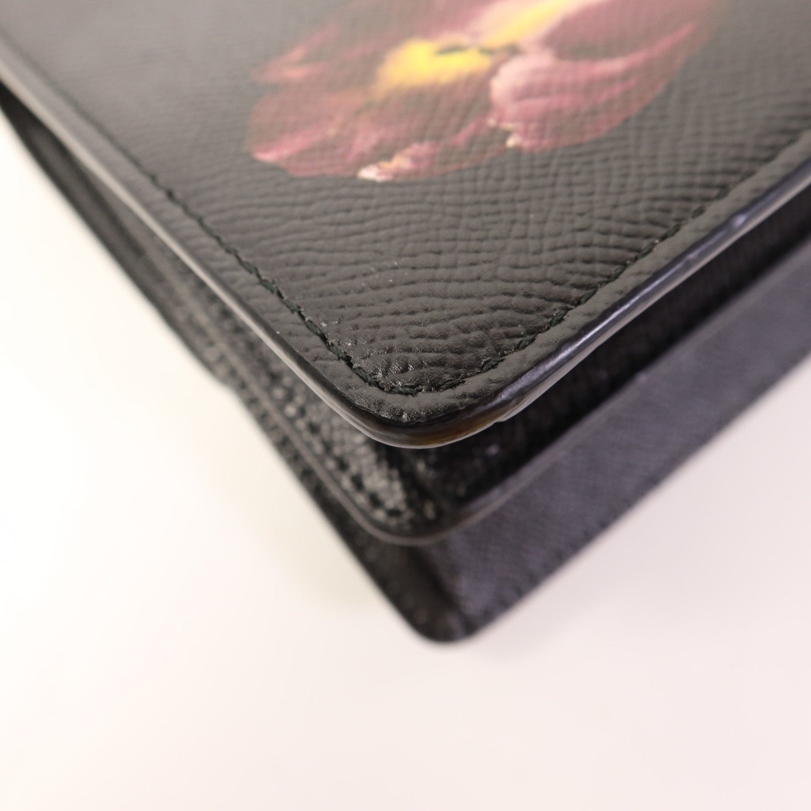 D&G 牛皮皮革Chain Shoulder金扣鏈帶肩背袋
