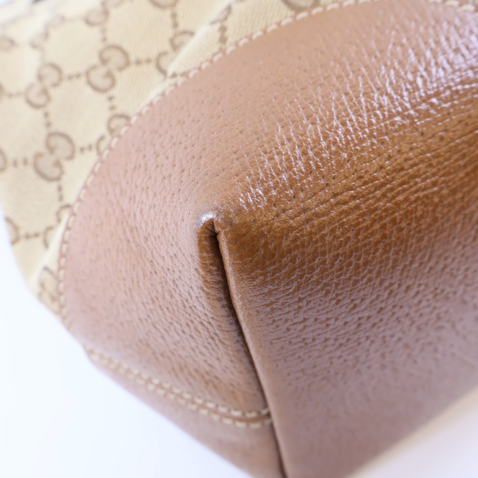 GUCCI GG GHW 2 Way Shoulder Bag Handbag Canvas Brown