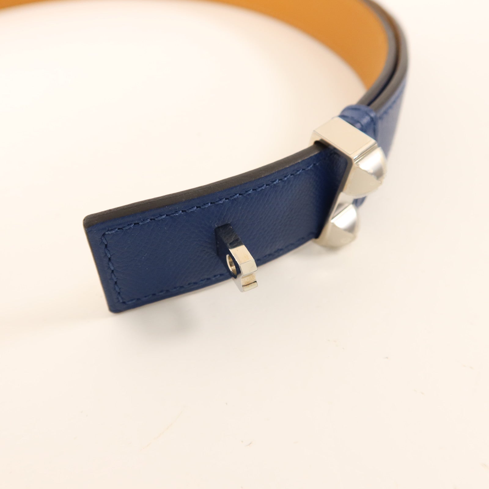HERMES Epsom皮革CDC Belt銀扣腰帶