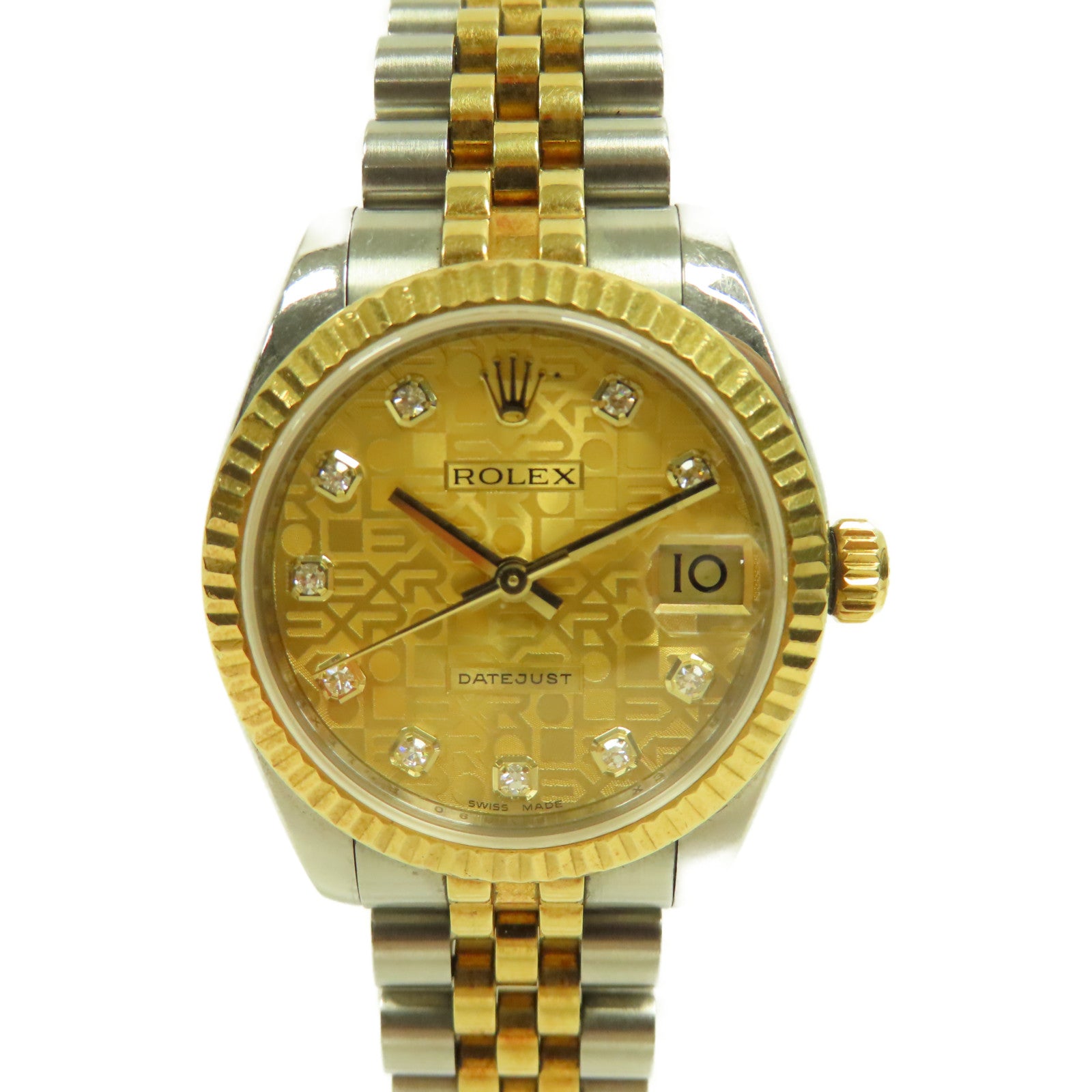 ROLEX Datejust 31mm 18K黃金/不鏽鋼手錶自動機芯金色