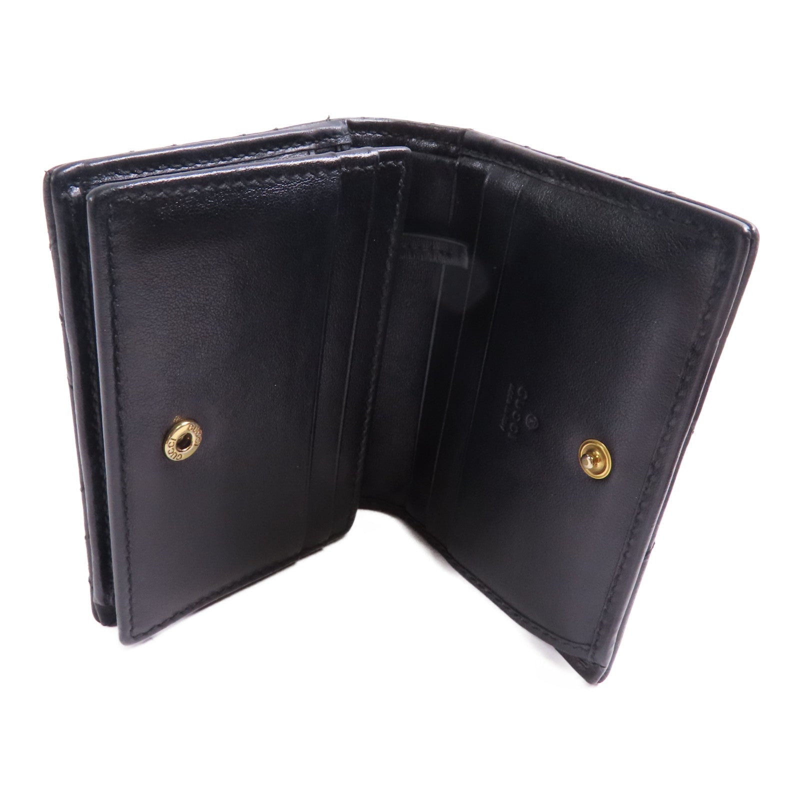 GUCCI 皮革GG Marmont Card Case Wallet金扣錢包