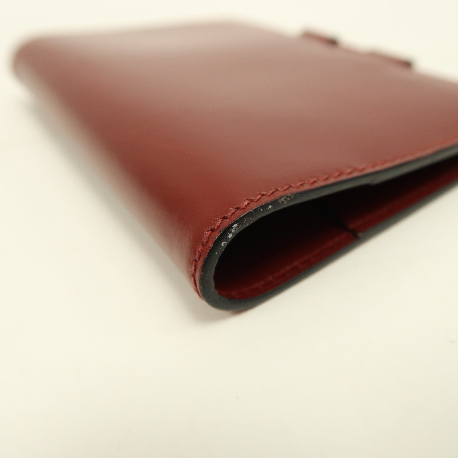 HERMES (PRICE DOWN) Agenda Cover Case Box Calf Leather Red