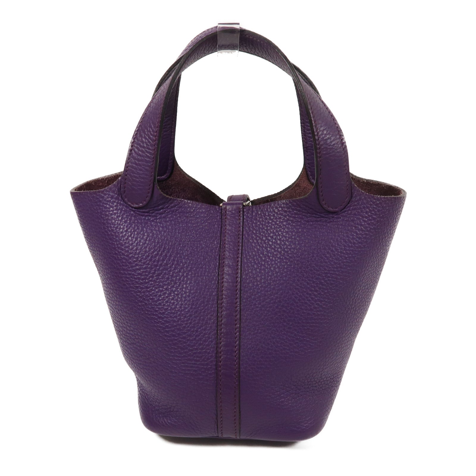 HERMES Clemence皮革Picotin Lock 18銀扣手挽袋紫色– Brand Off