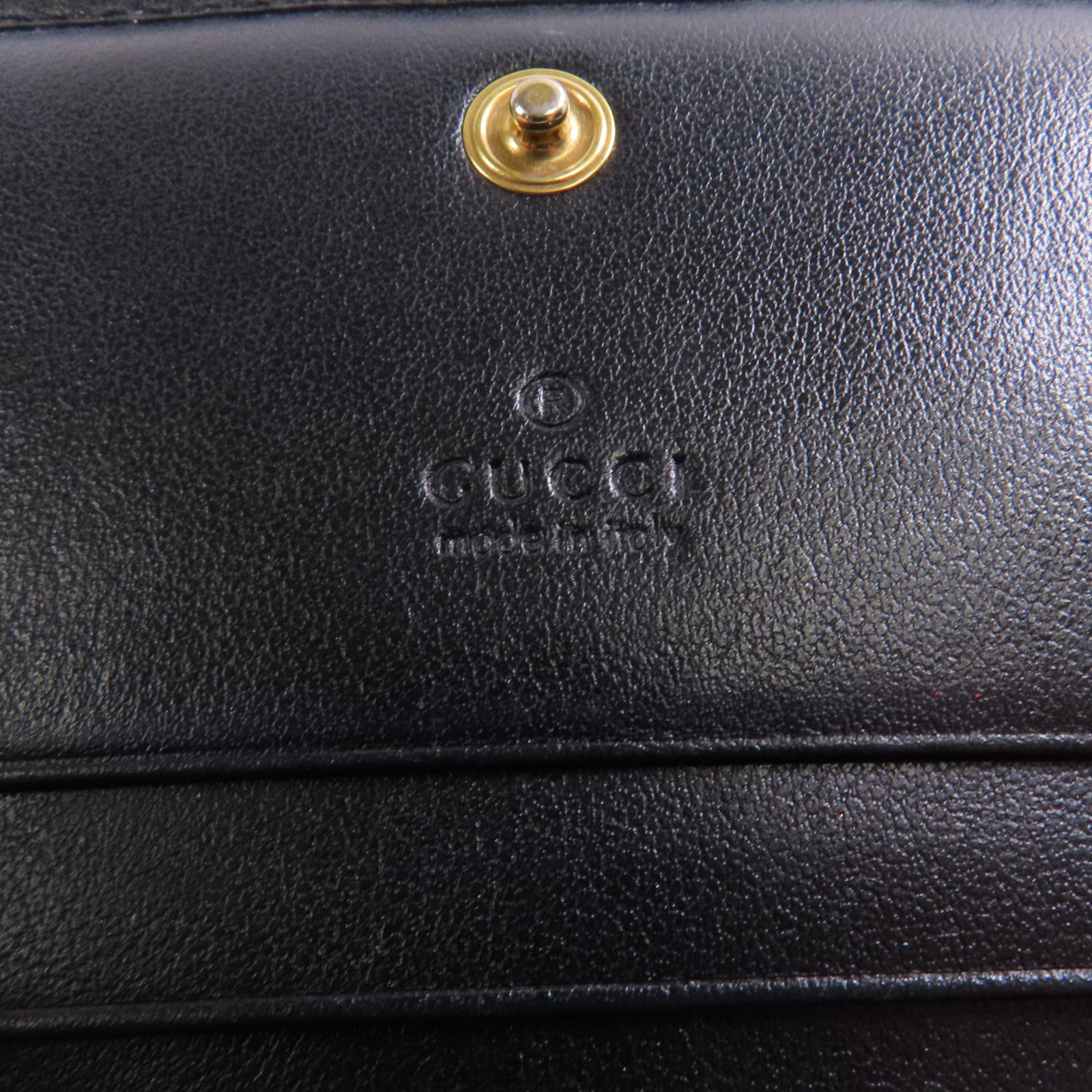 GUCCI 皮革GG Marmont Card Case Wallet金扣錢包