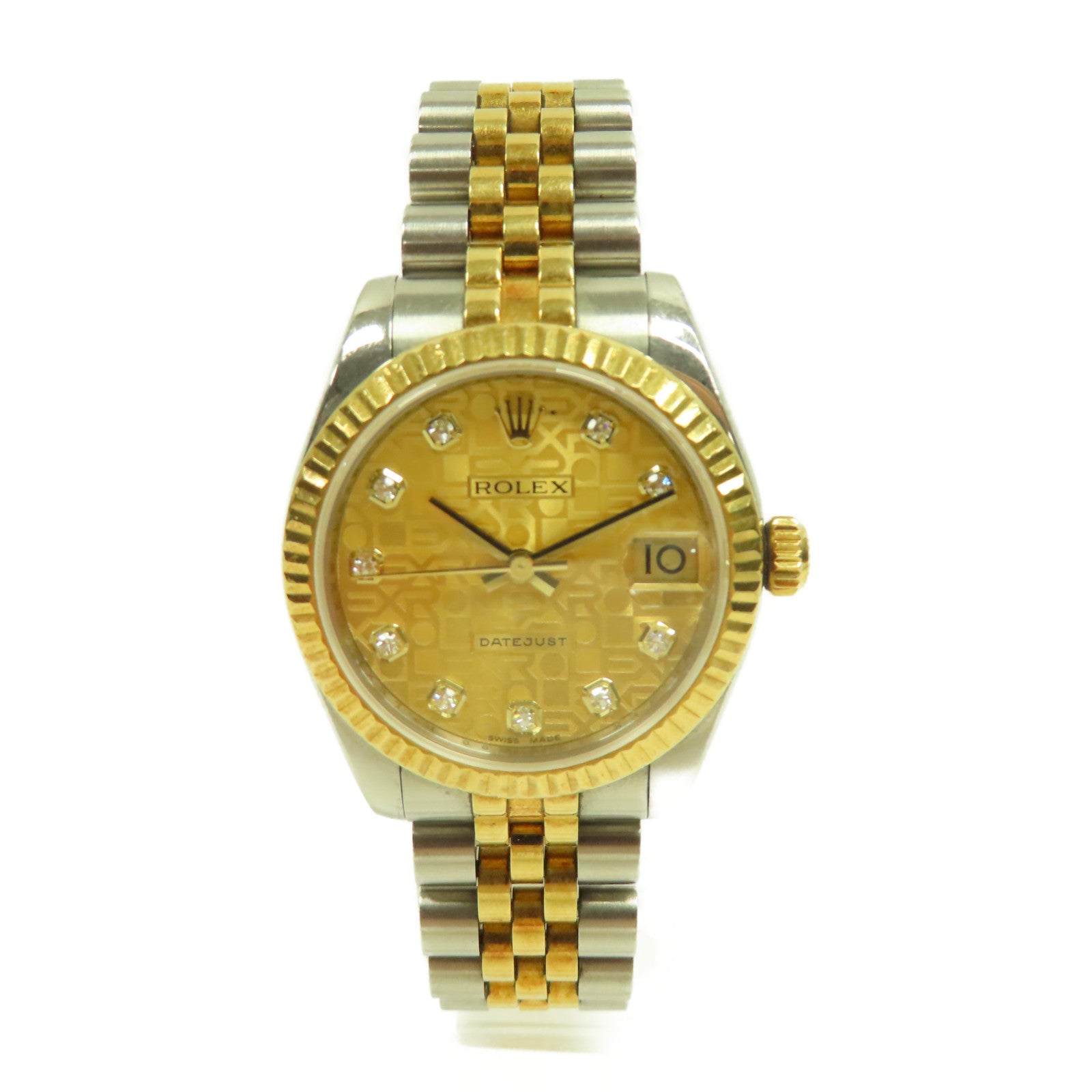 ROLEX Datejust 31mm 18K黃金/不鏽鋼手錶自動機芯金色