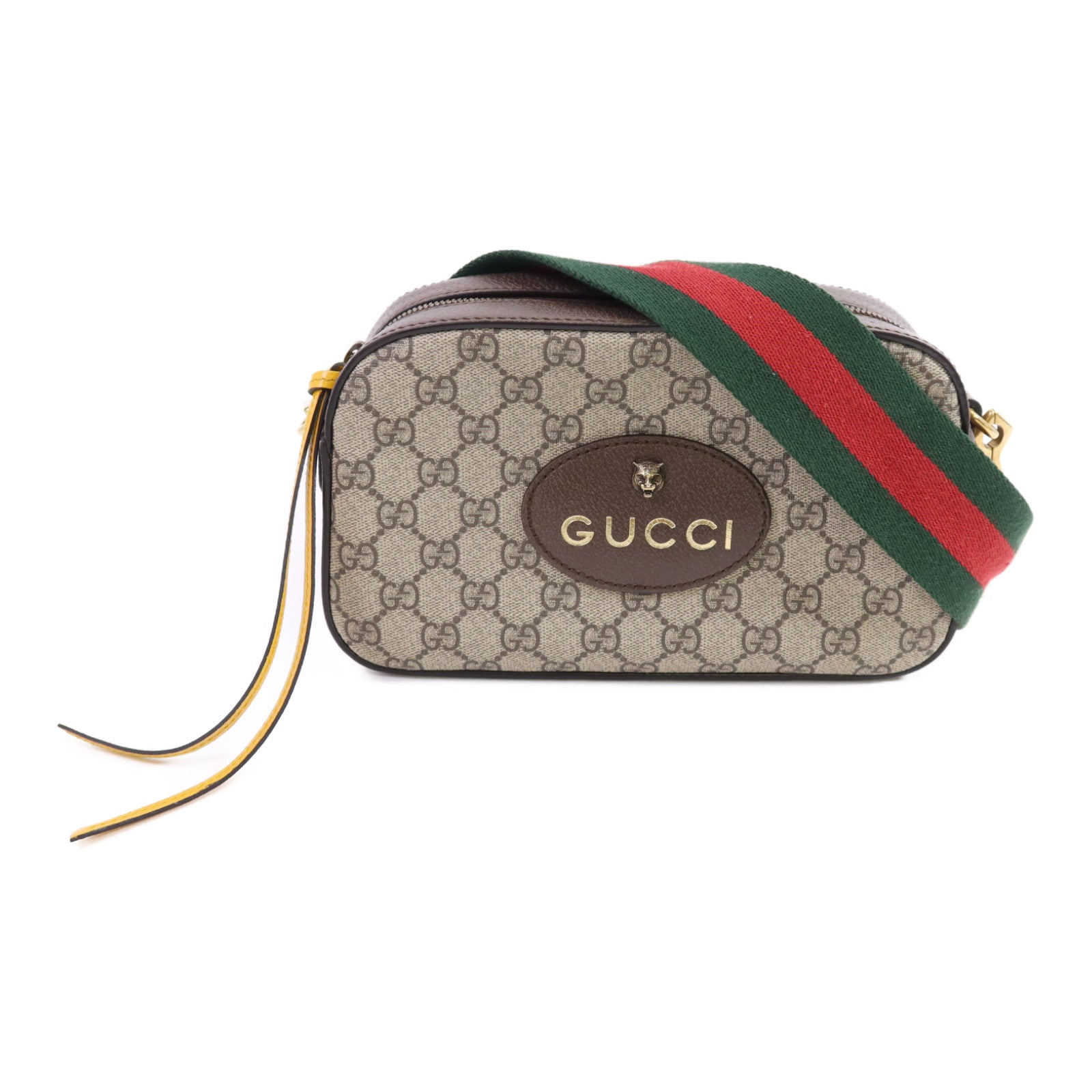GUCCI 塗層帆布GG Supreme Messenger金扣肩背袋