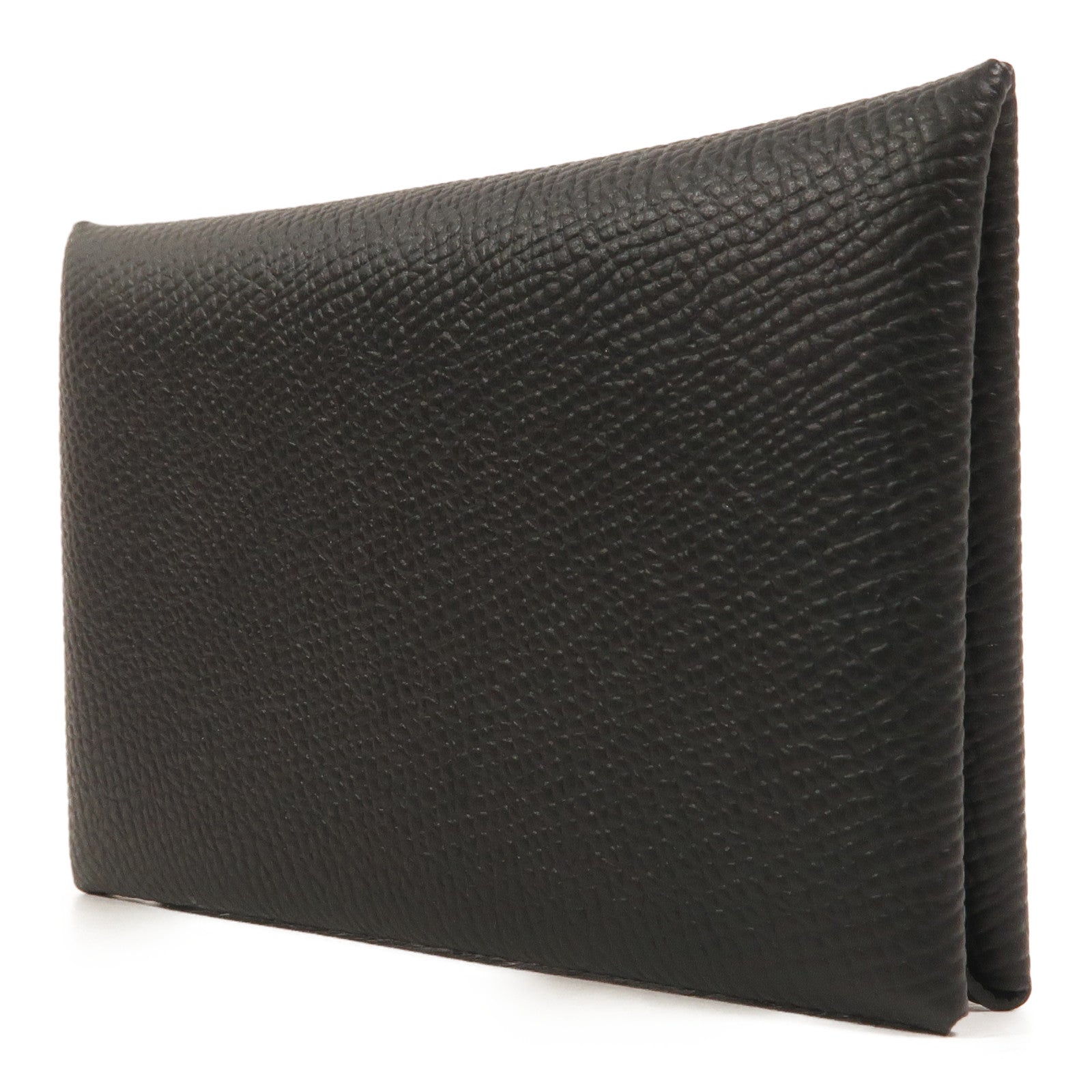 HERMES Epsom皮革Calvi卡片套Noir