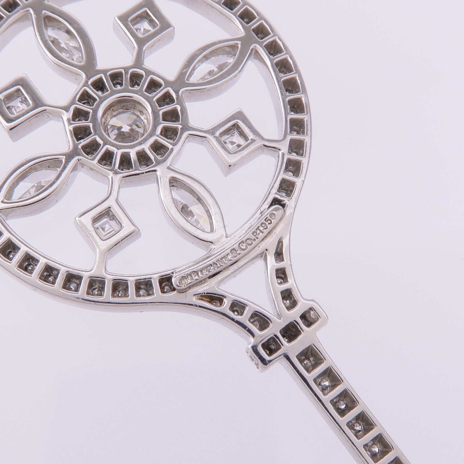 TIFFANY＆CO PT950鉑金Kaleidoscope Key鑽石項鍊