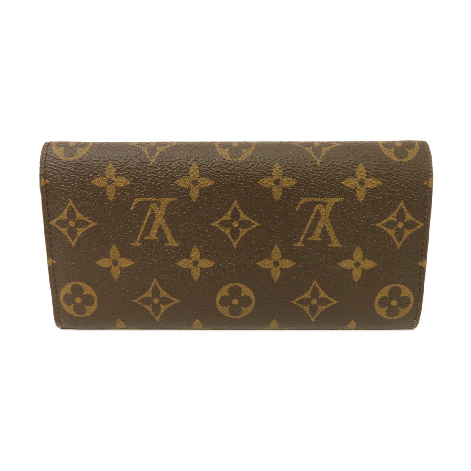 LOUIS VUITTON Monogram Emilie Wallet金扣長錢包棕色