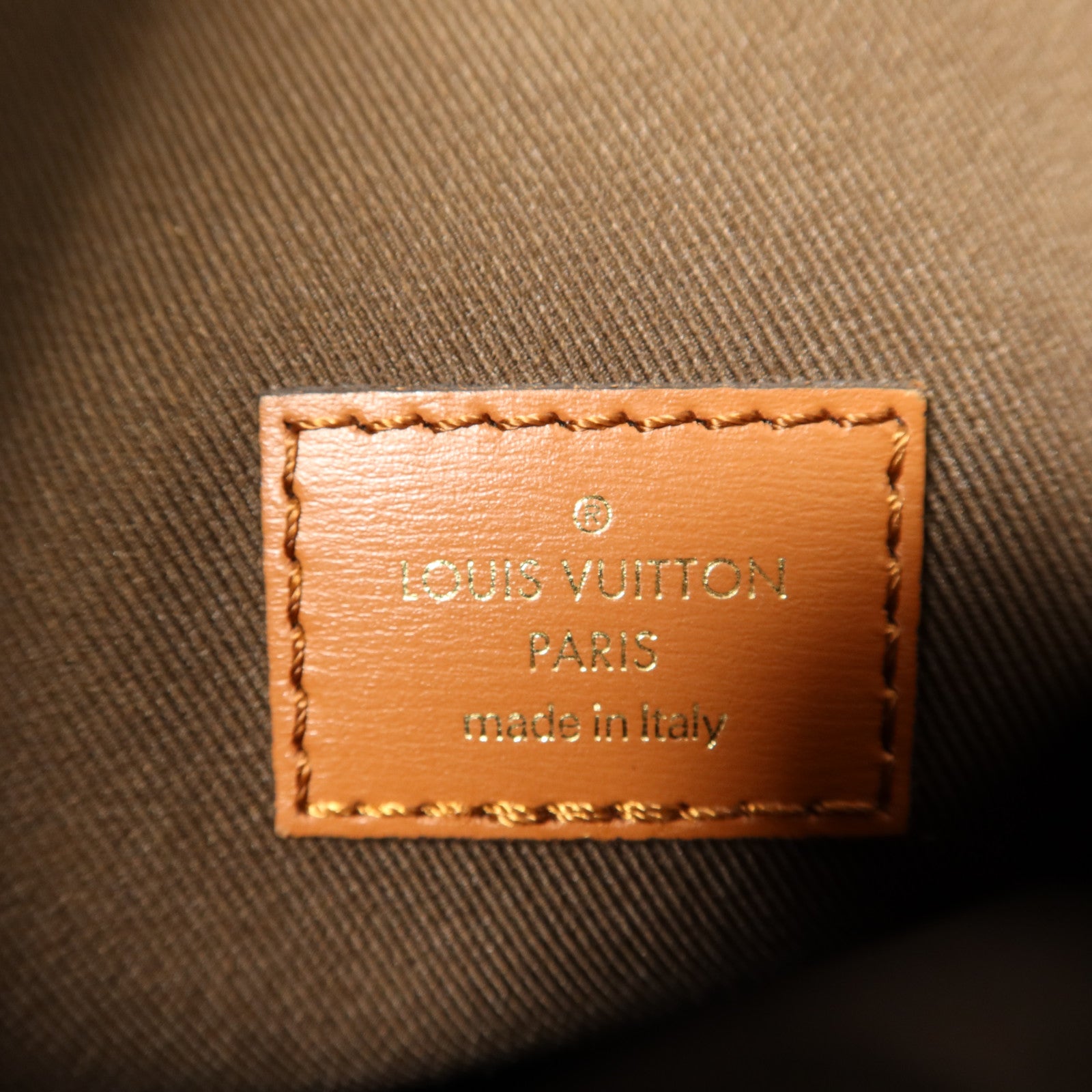 LOUIS VUITTON Monogram Reverse Loop Hobo金扣手挽肩背兩用袋棕色