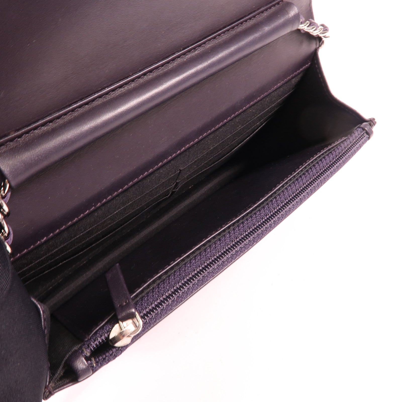 CHANEL 牛皮皮革WOC Wallet On Chain銀扣鏈帶肩背袋