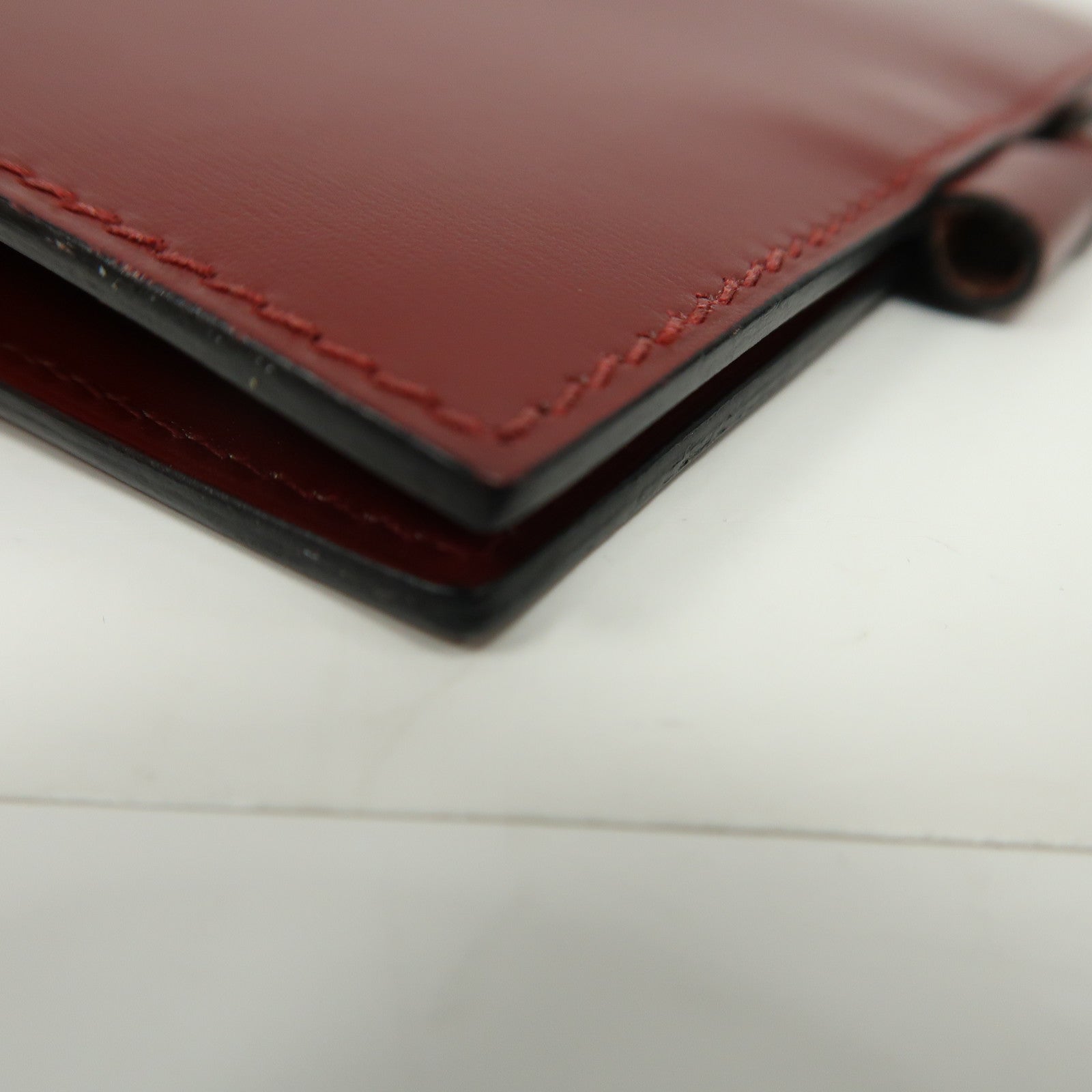 HERMES (PRICE DOWN) Agenda Cover Case Box Calf Leather Red