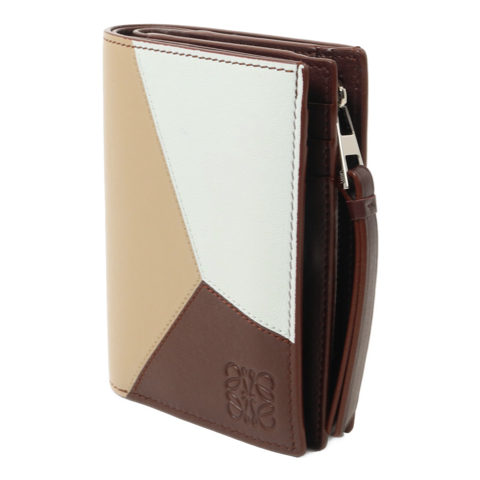 LOEWE 牛皮皮革Puzzle Slim Compact Wallet錢包
