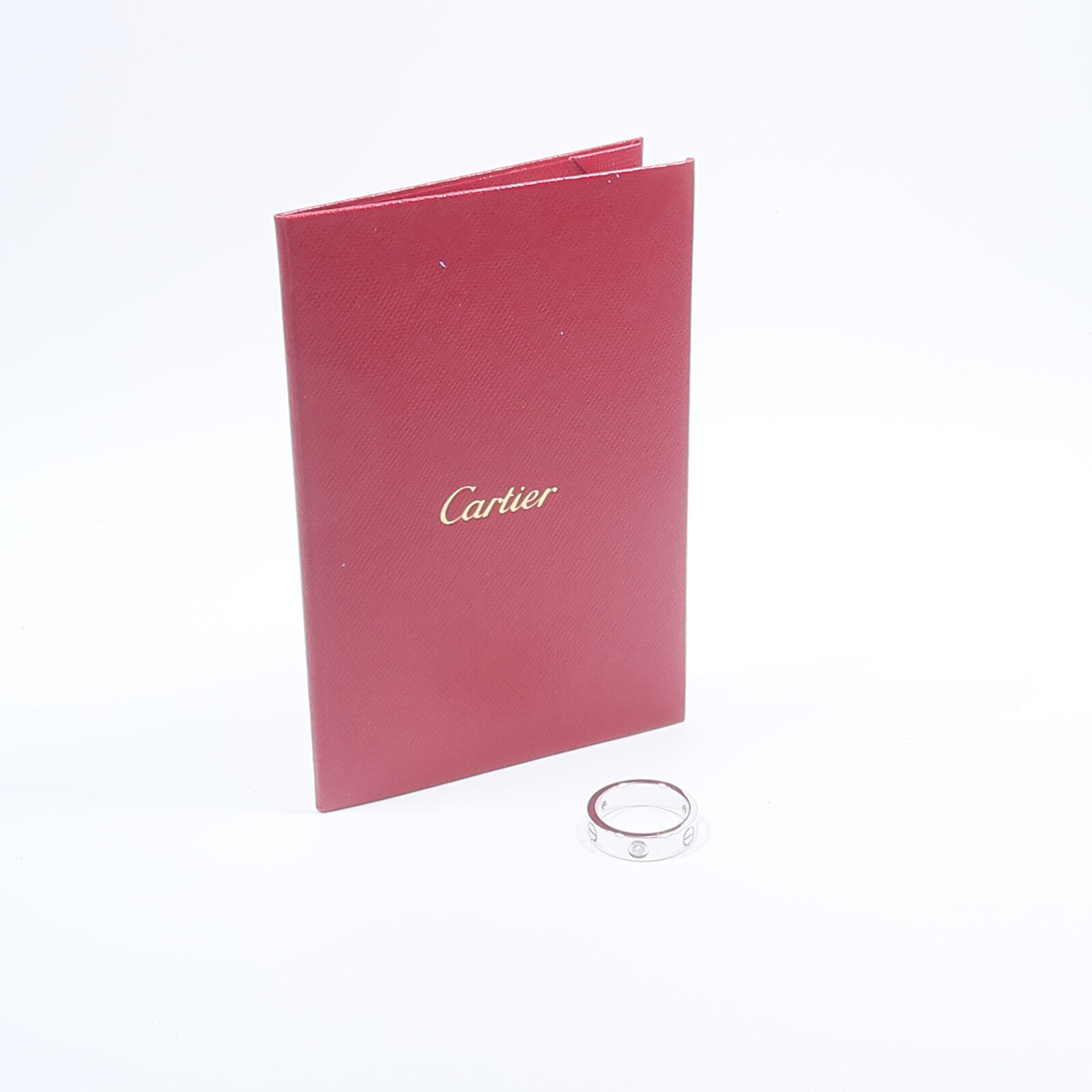 CARTIER 18K白金Love Ring 3 Diamonds鑽石戒指