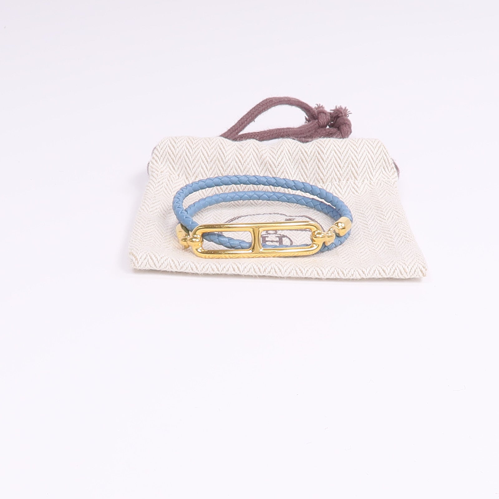 HERMES Swift皮革Roulis Double Tour金扣手帶手帶