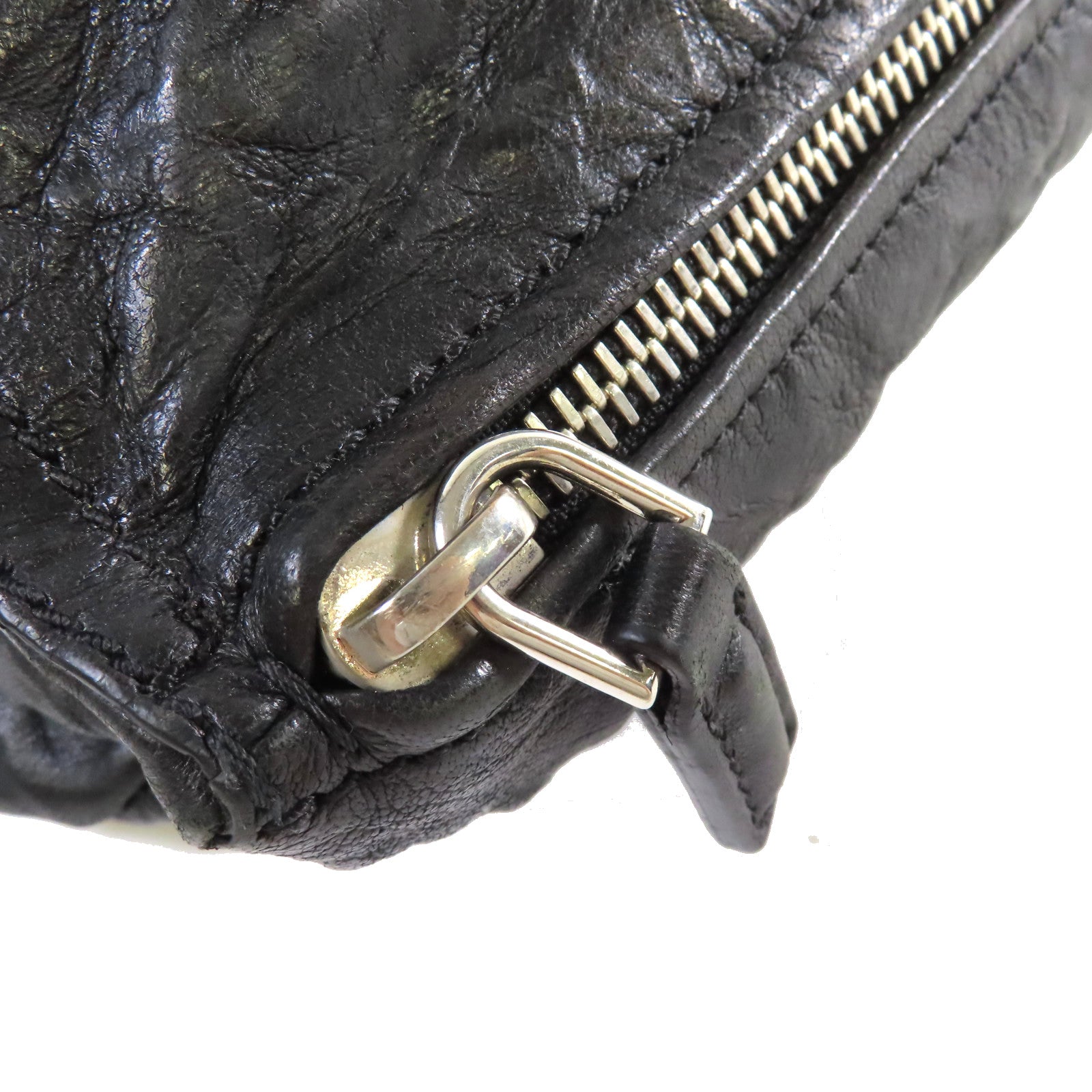 GIVENCHY 皮革Pandora Small 2Way Shoulder Bag銀扣手挽肩背兩用袋黑色