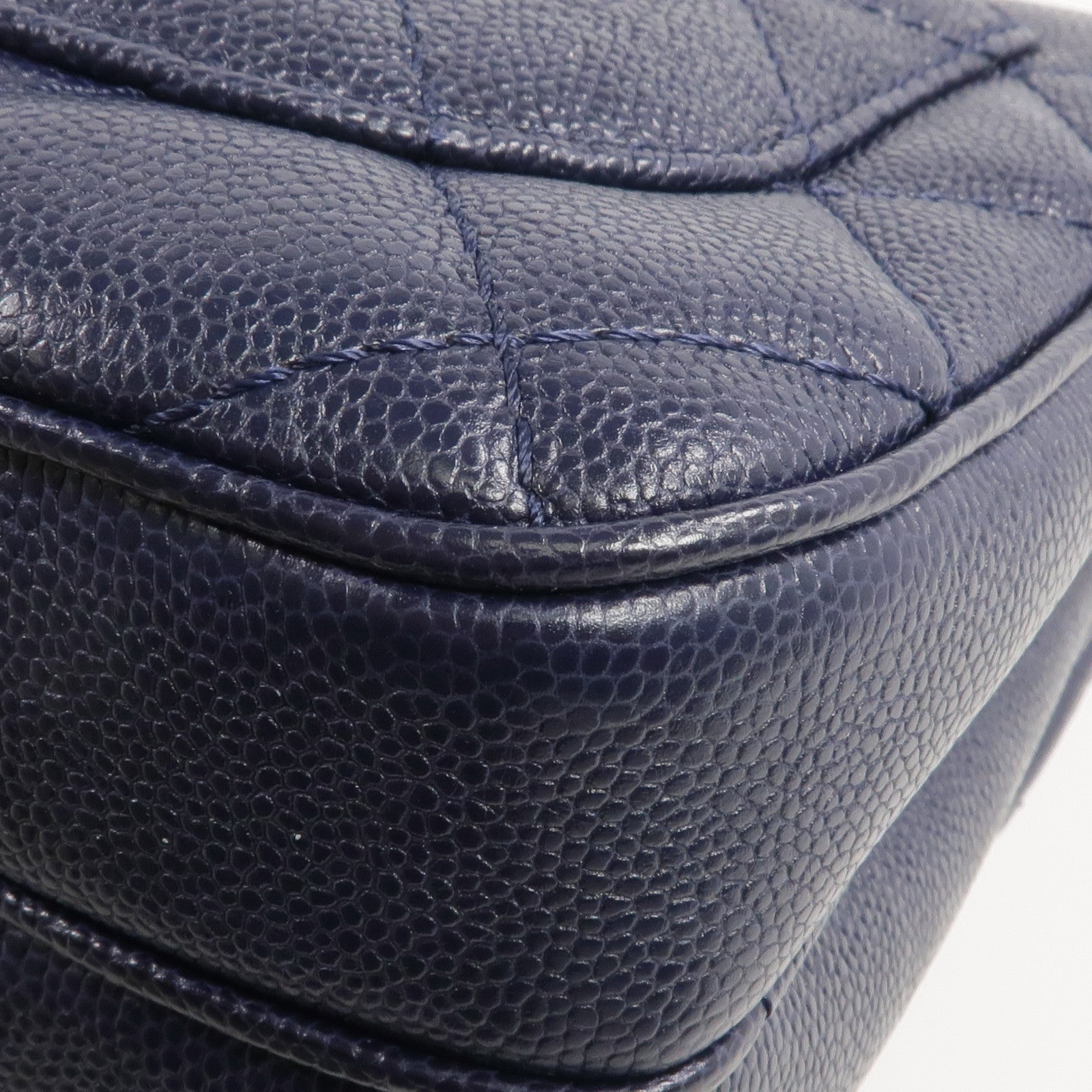 CHANEL 牛皮皮革Chain Shoulder銀扣鏈帶肩背袋