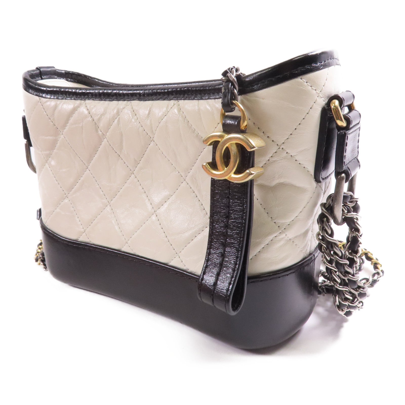 CHANEL 牛皮皮革Gabrielle Small金扣鏈帶肩背袋