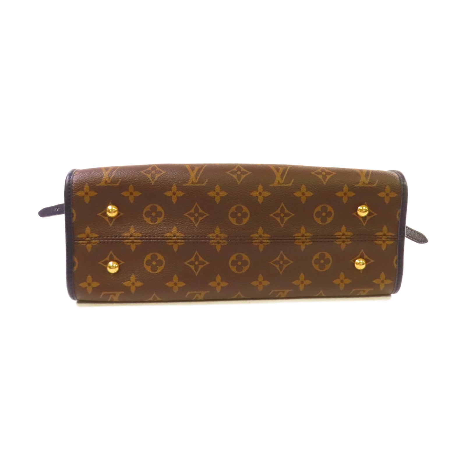 LOUIS VUITTON Monogram Popincourt PM 2Way Shoulder Bag金扣手挽肩背兩用袋啡色/寶藍色