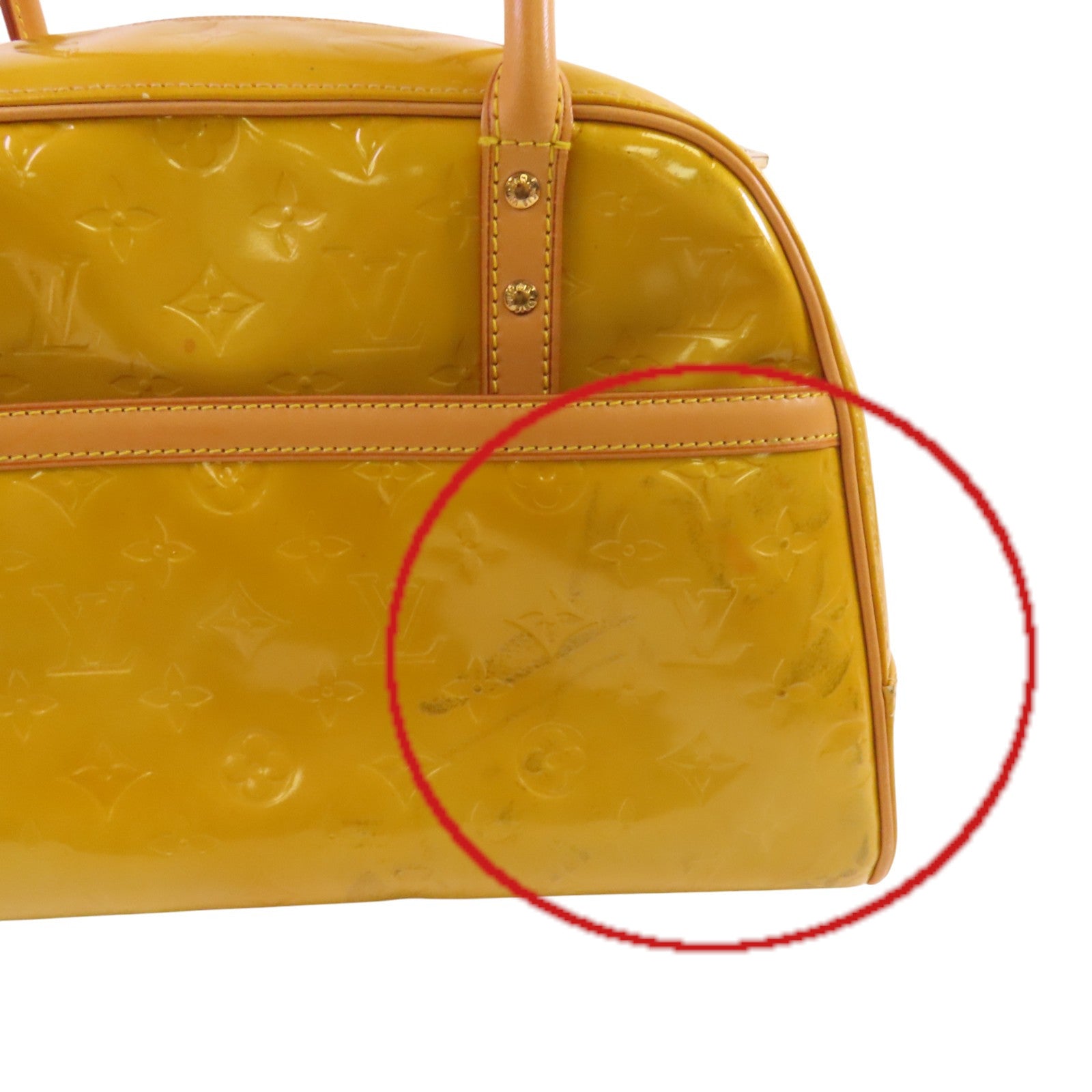 LOUIS VUITTON 【激減優惠】Monogram Vernis Tompkins Square金扣手挽袋