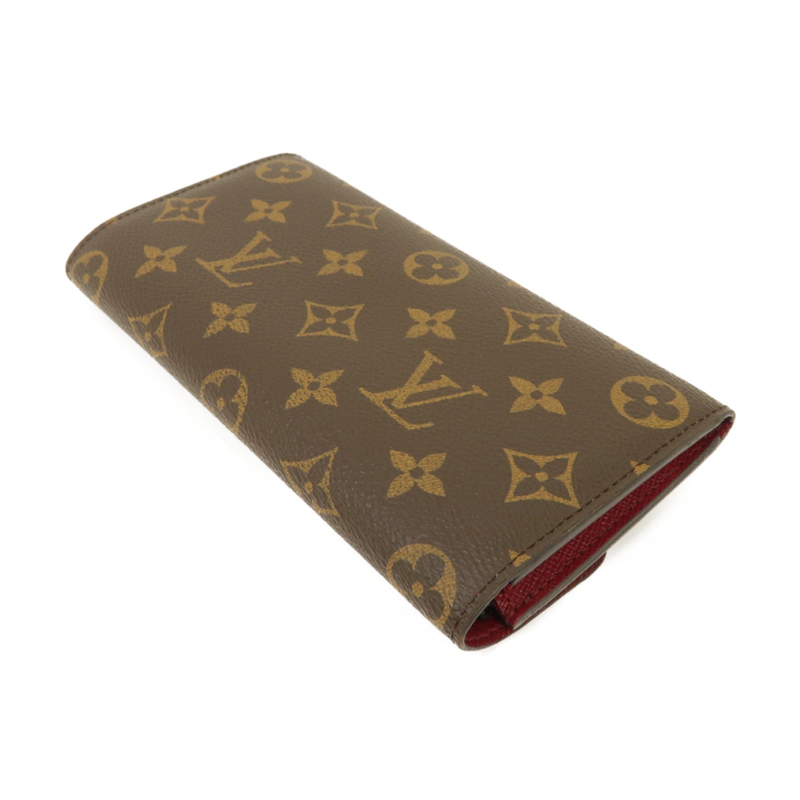 LOUIS VUITTON Monogram Emilie Wallet金扣長錢包棕色