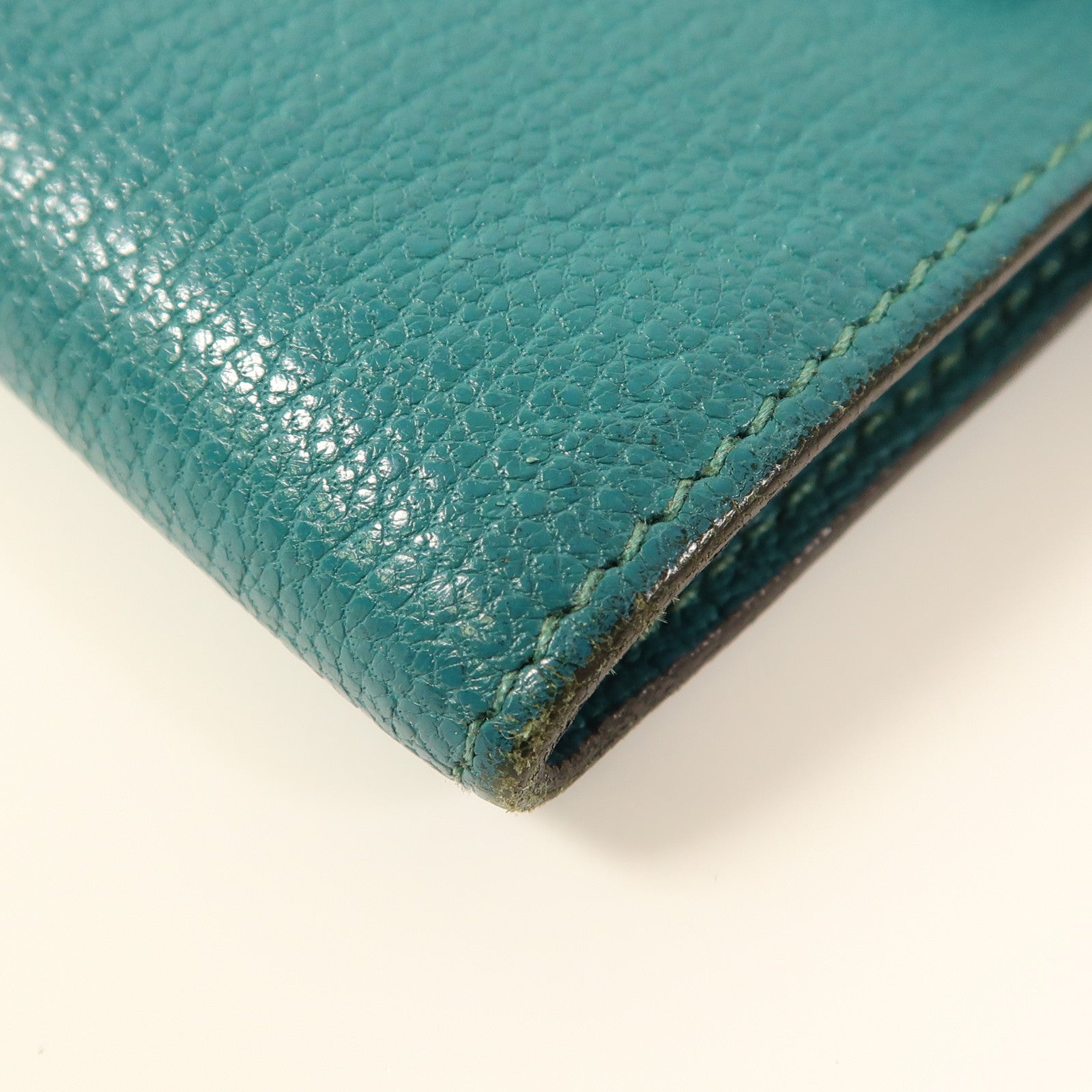 HERMES Chevre皮革Kelly Wallet Compact銀扣錢包