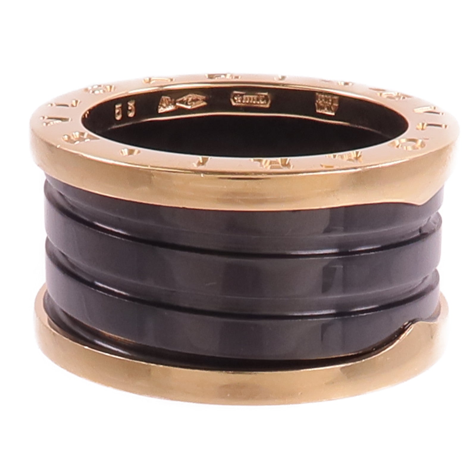 BVLGARI 18K玫瑰金/陶瓷B-zero1戒指
