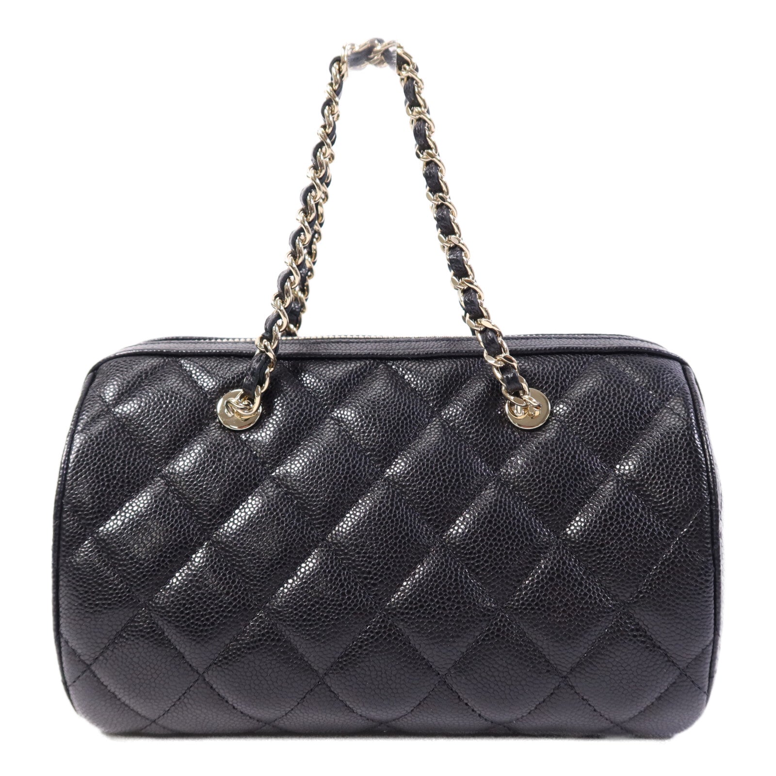 CHANEL 牛皮皮革2 Way Shoulder Bag金扣鏈帶手挽肩背兩用袋