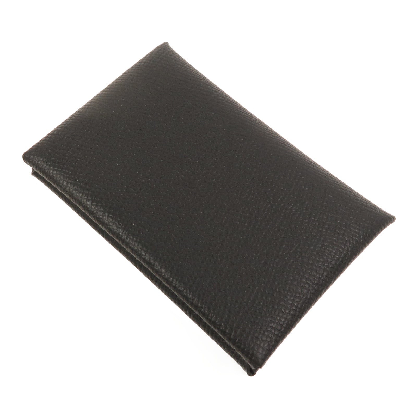 HERMES Epsom皮革Calvi卡片套Noir