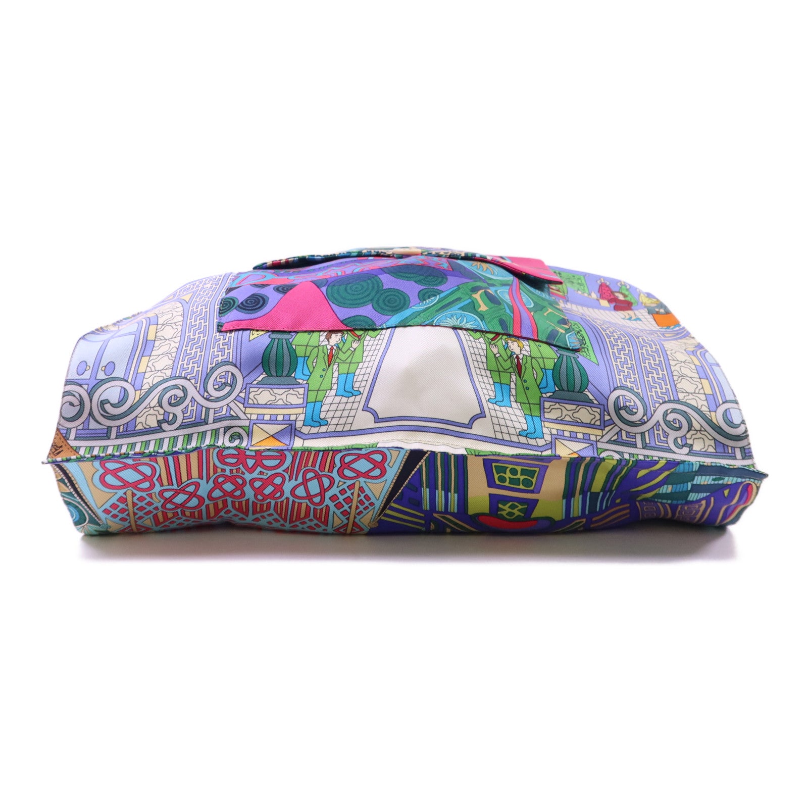 HERMES 絲質Petit H Shopping Bag手挽袋