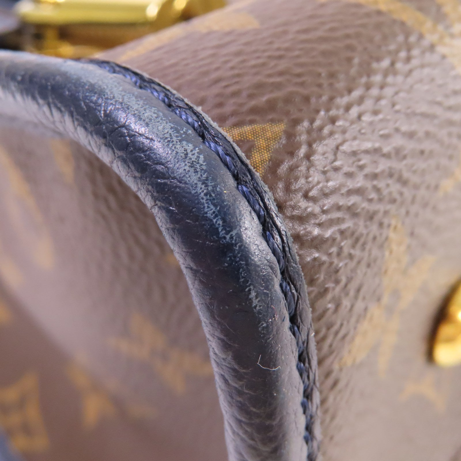 LOUIS VUITTON Monogram Popincourt PM 2Way Shoulder Bag金扣手挽肩背兩用袋啡色/寶藍色