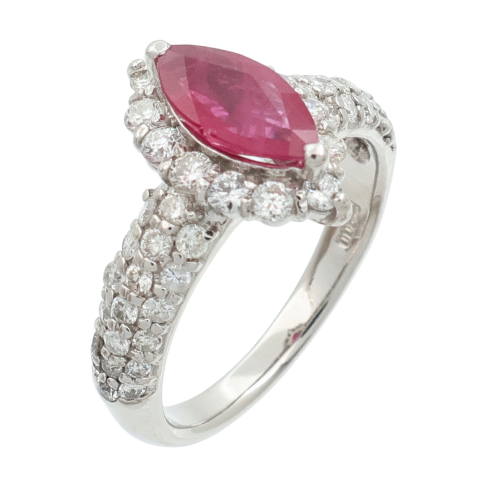 JEWELRY PT900鉑金/紅寶石Ruby鑽石戒指