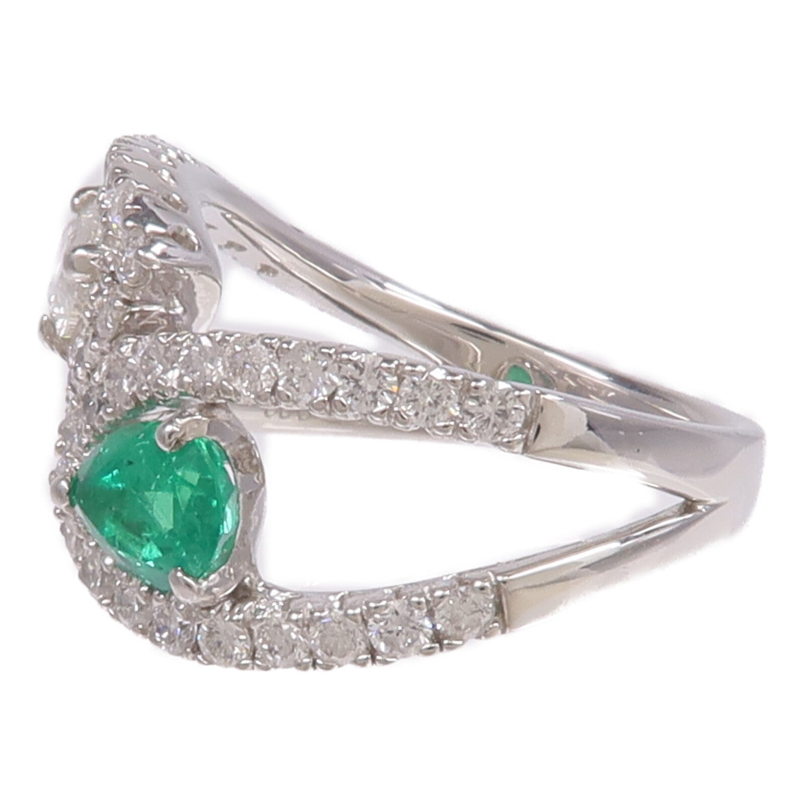 JEWELRY PT950鉑金Emerald Diamond Ring綠寶石/鑽石戒指