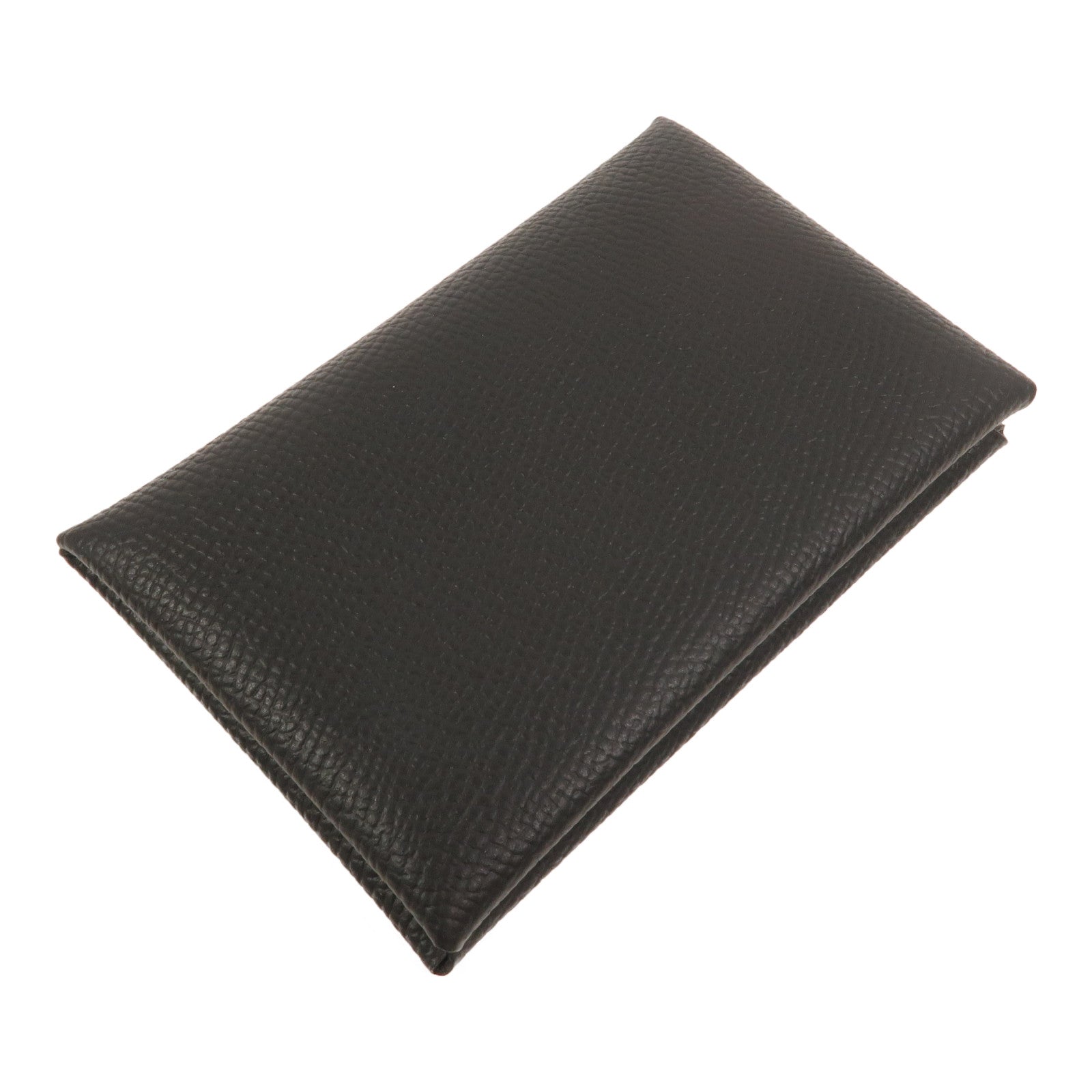 HERMES Epsom皮革Calvi卡片套Noir