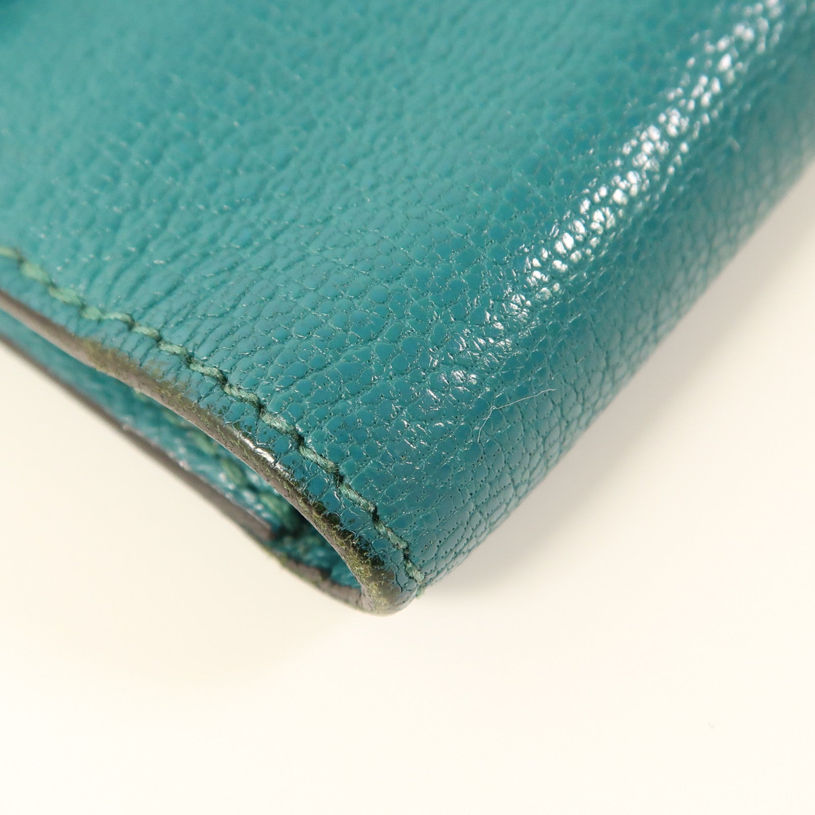 HERMES Chevre皮革Kelly Wallet Compact銀扣錢包