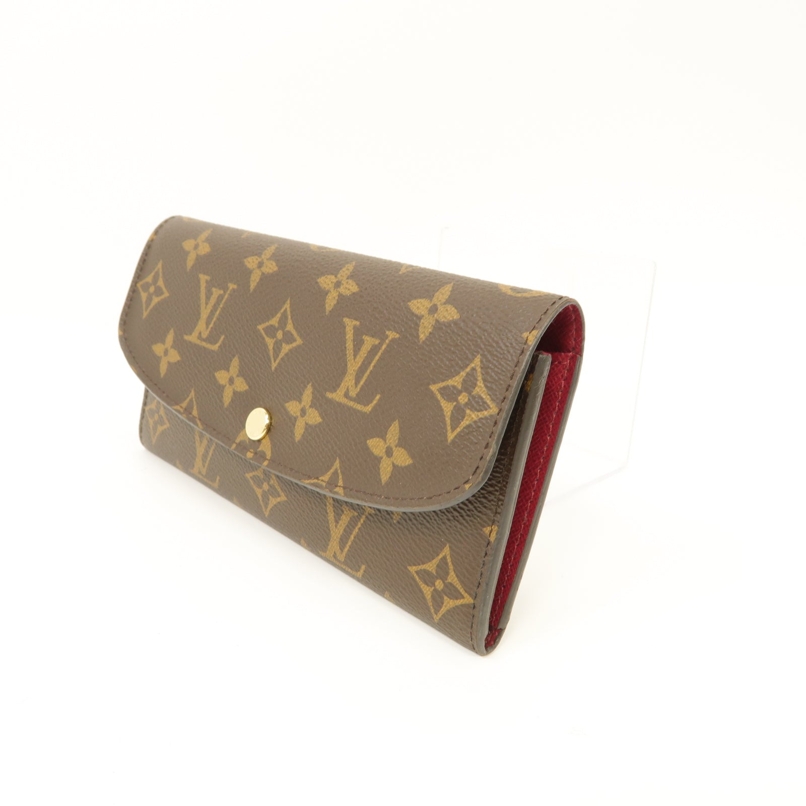 LOUIS VUITTON Monogram Emilie Wallet金扣長錢包棕色