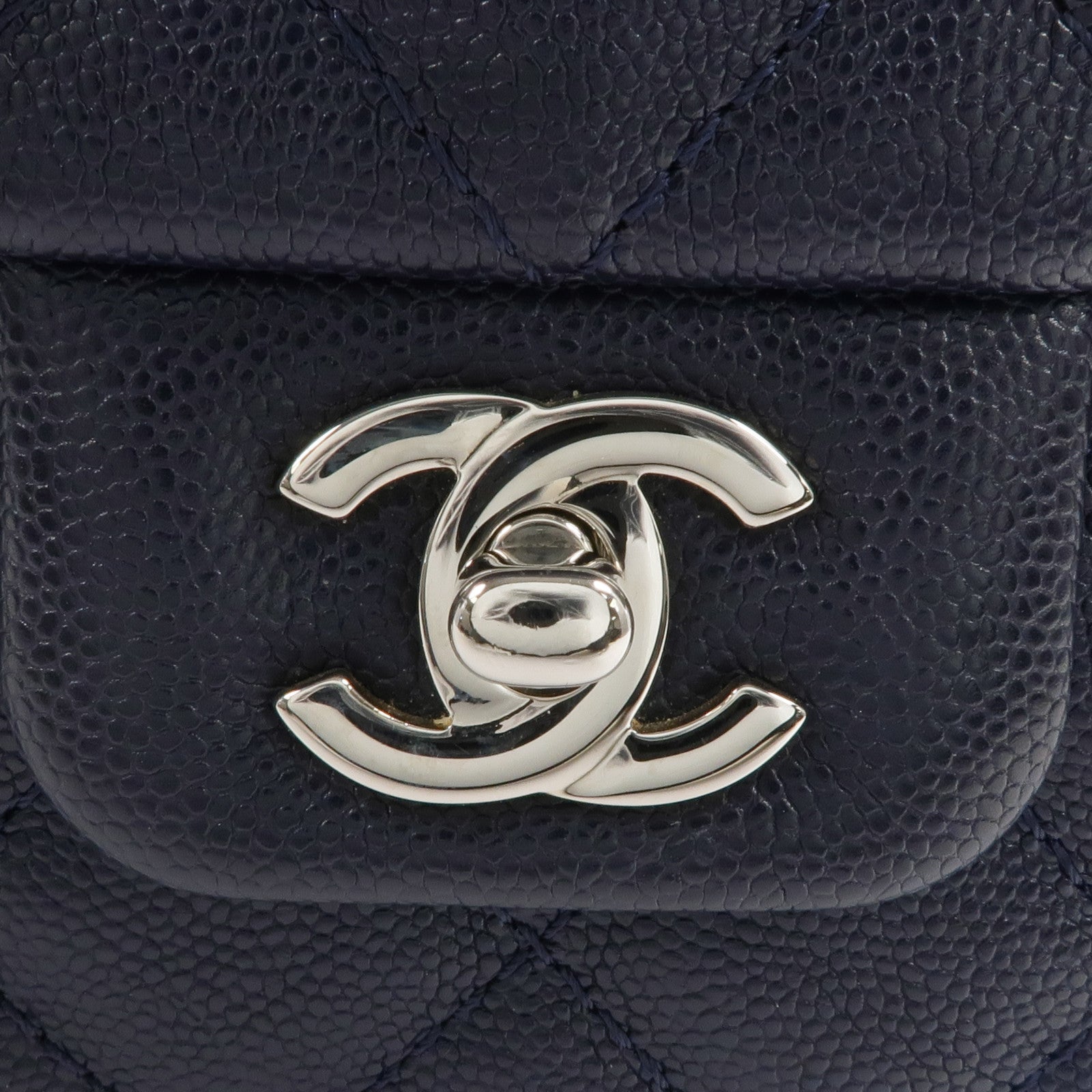 CHANEL 牛皮皮革Chain Shoulder銀扣鏈帶肩背袋