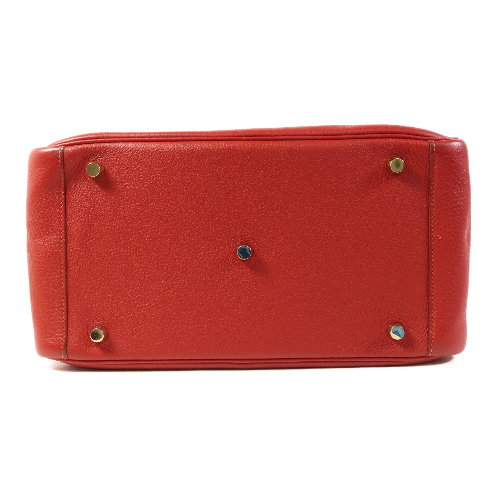 HERMES Clemence皮革Lindy 30金扣手挽肩背兩用袋 Rouge Tomate