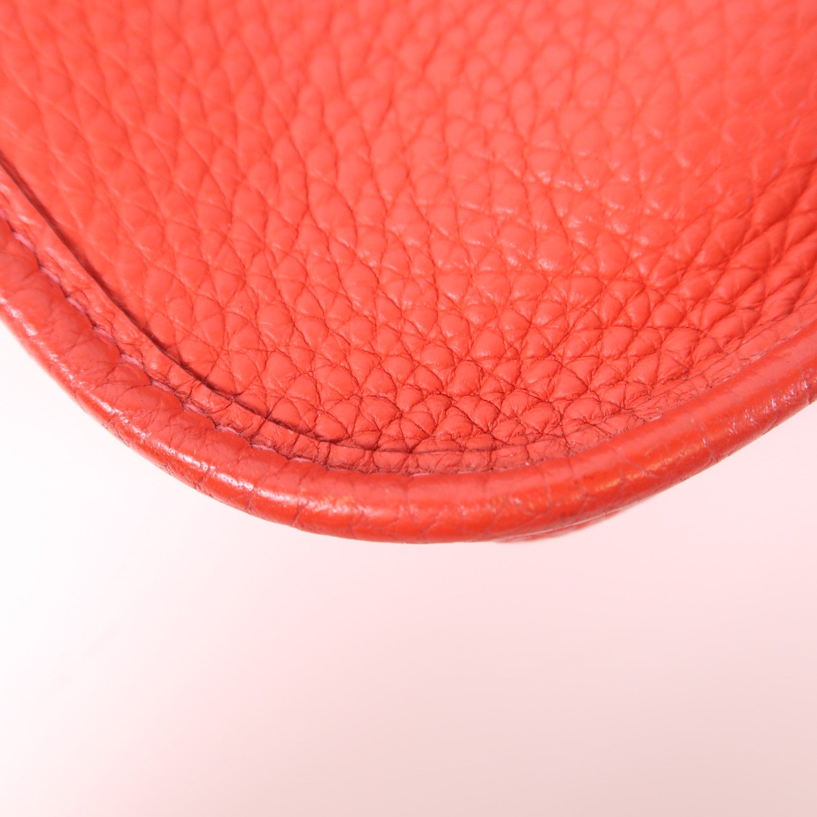 HERMES Clemence皮革Evelyne TPM銀扣肩背袋Rose De Coeur