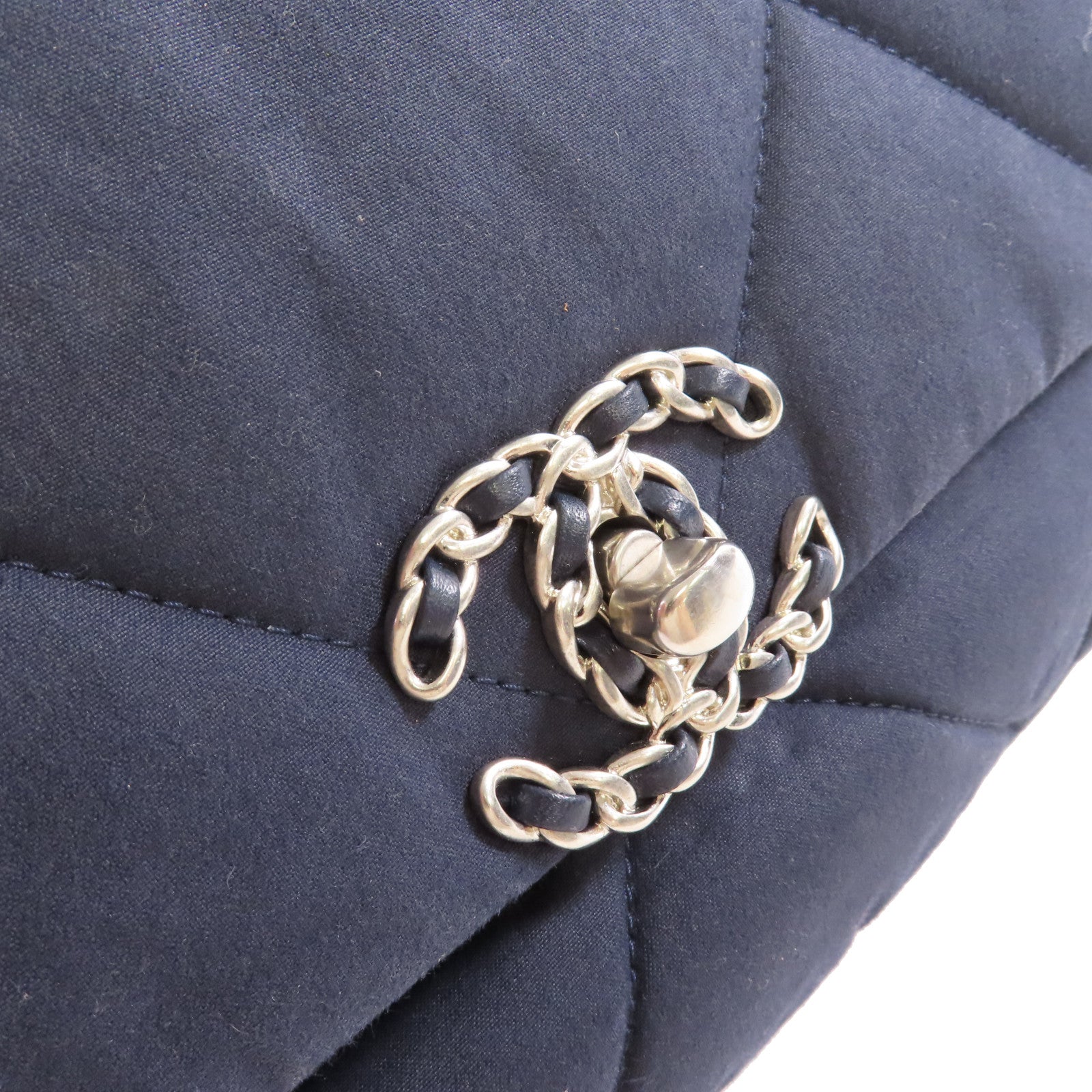 CHANEL 【激減優惠】菱格帆布Chanel 19 Chain Shoulder Bag鏈帶手挽肩背兩用袋寶藍色