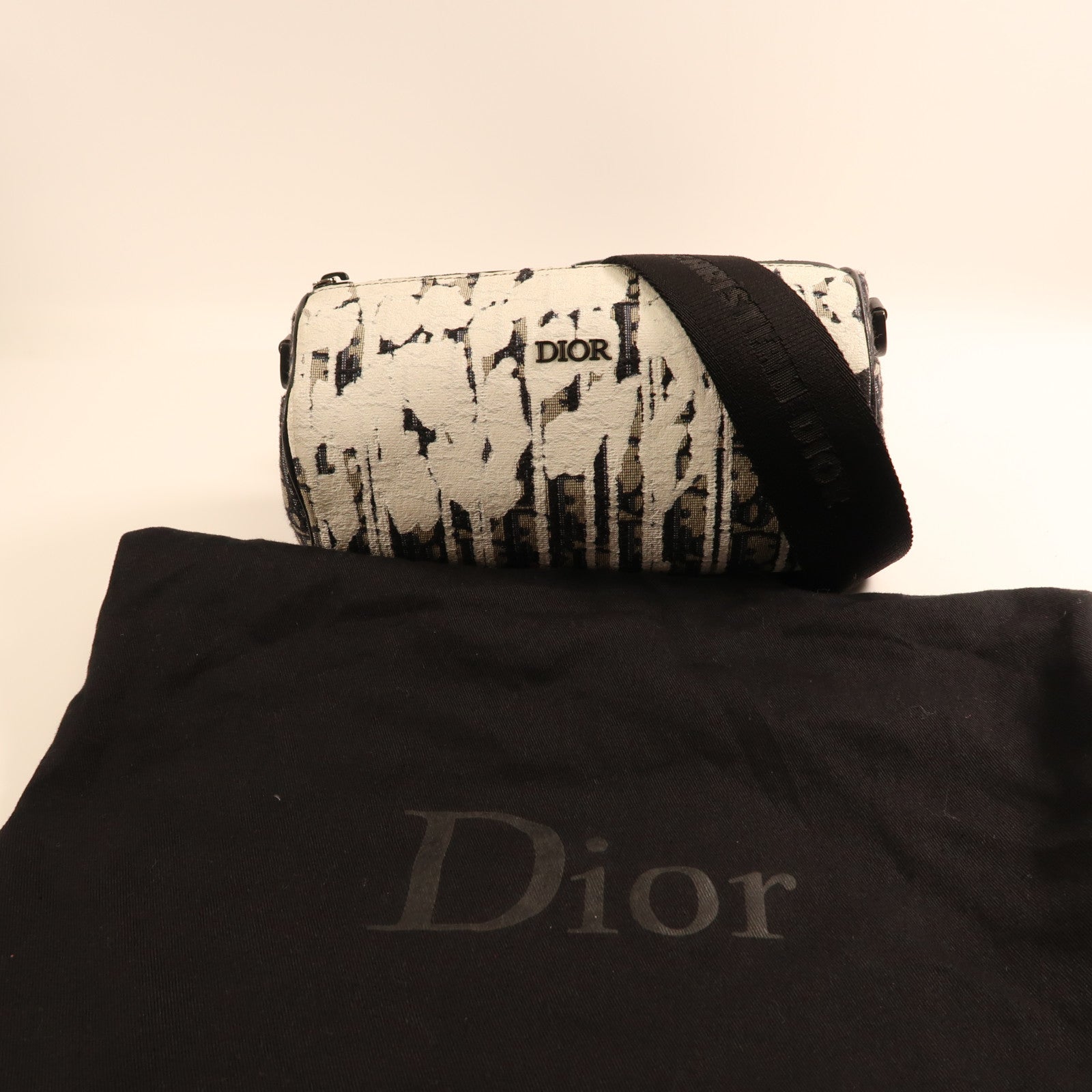 Dior Oblique帆布Dior x Raymond黑扣波士頓包