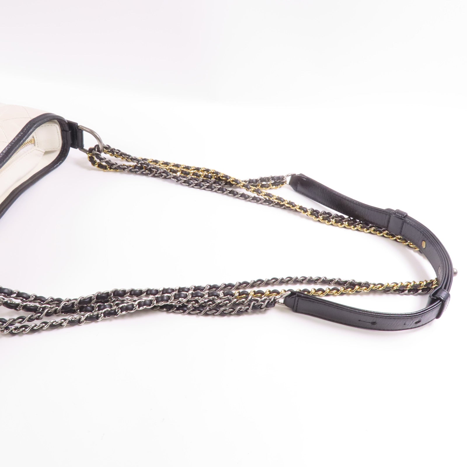 CHANEL 牛皮皮革Gabrielle Small金扣鏈帶肩背袋