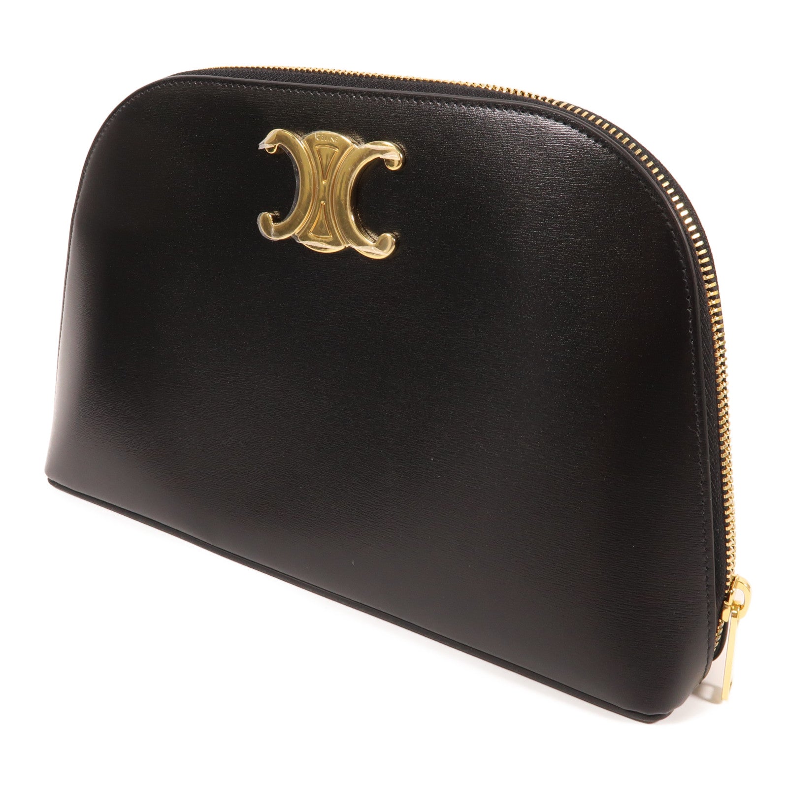 CELINE 牛皮皮革Pouch金扣手拿包