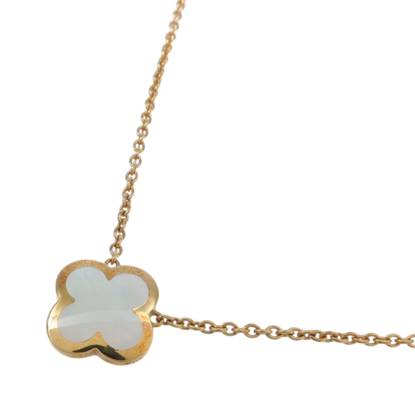 Van Cleef & Arpels 18K黃金Pure Alhambra Necklace珍珠母貝項鍊
