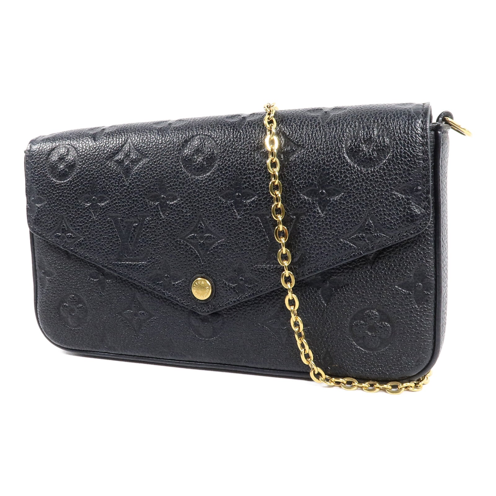 LOUIS VUITTON Monogram Empreinte Felicie Pochette鏈帶肩背袋