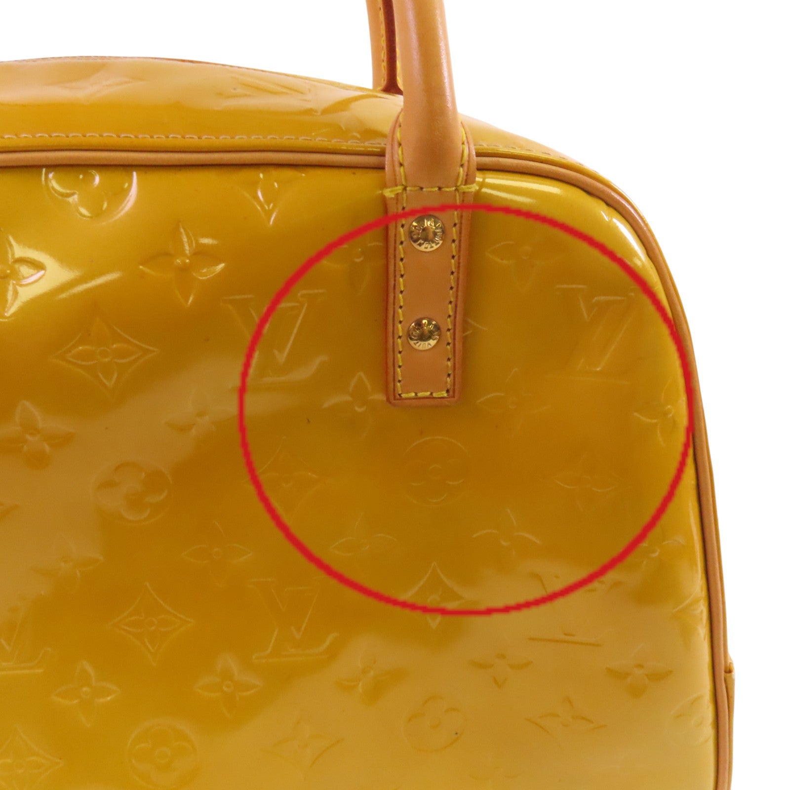 LOUIS VUITTON 【激減優惠】Monogram Vernis Tompkins Square金扣手挽袋