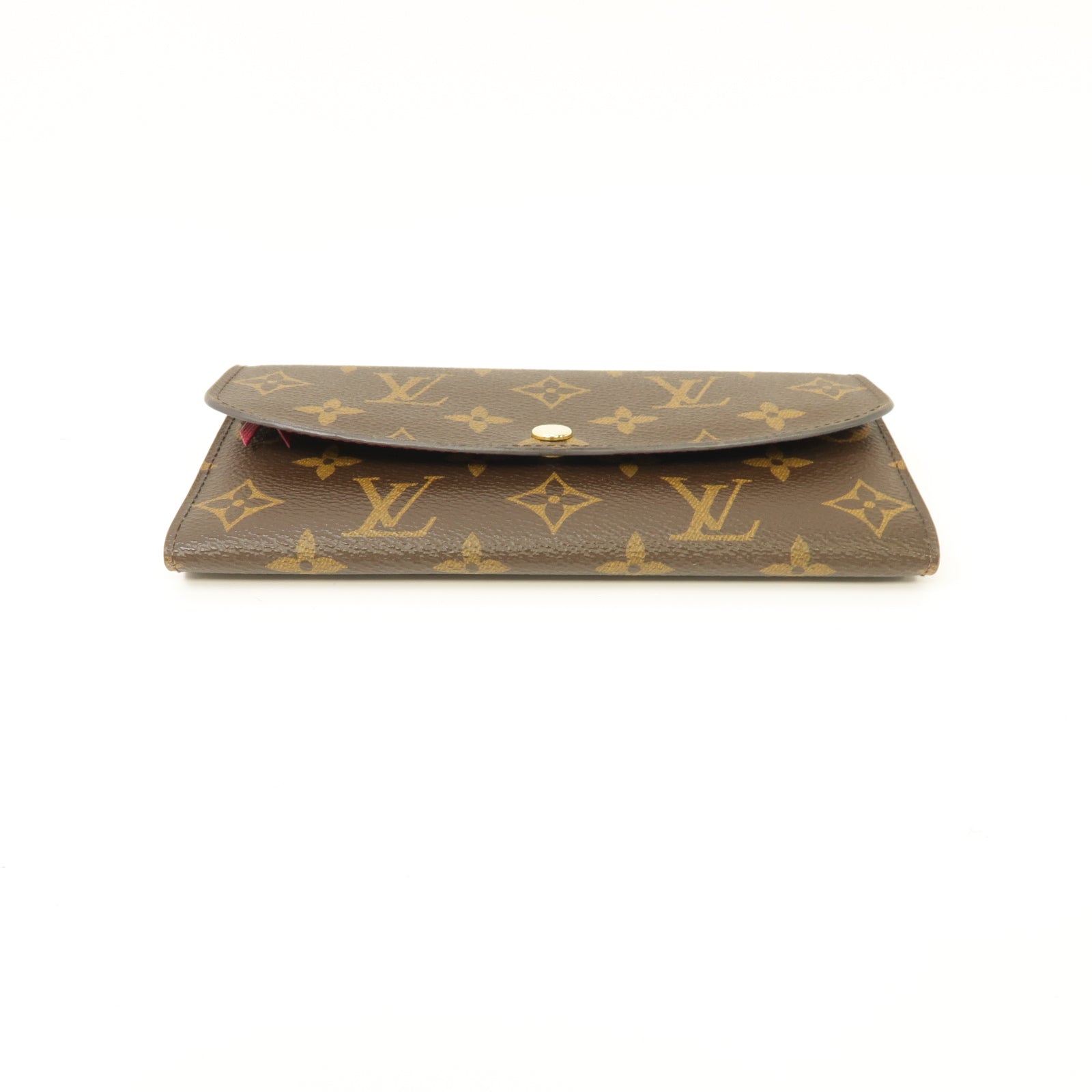 LOUIS VUITTON Monogram Emilie Wallet金扣長錢包棕色
